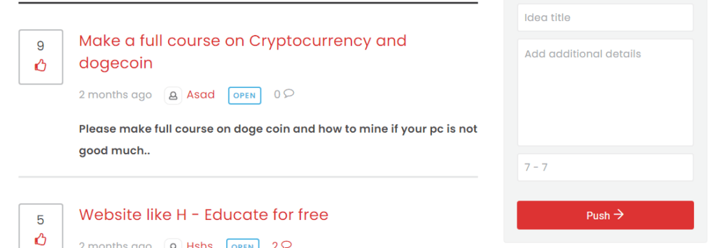 Get and validate product or service ideas